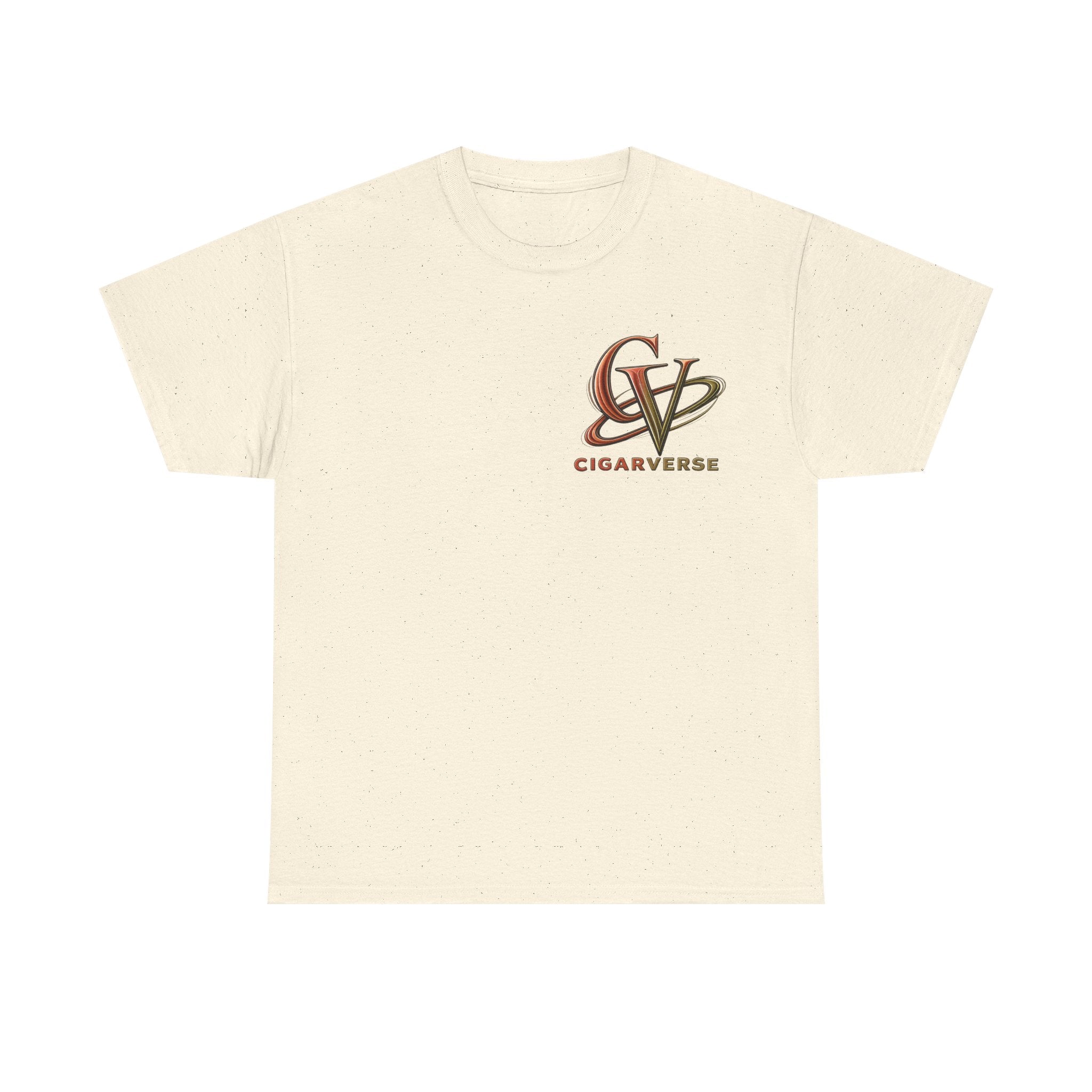 CIGARVERSE Tee — Vintage Script Chest Print Cotton T-Shirt
