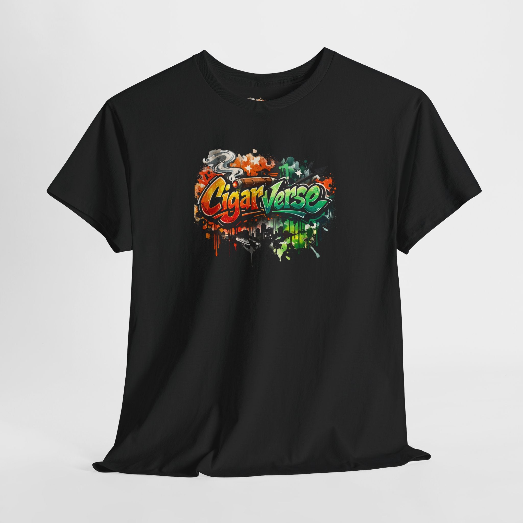 CigarVerse Graffiti Tee - Colorful Art Logo T-Shirt
