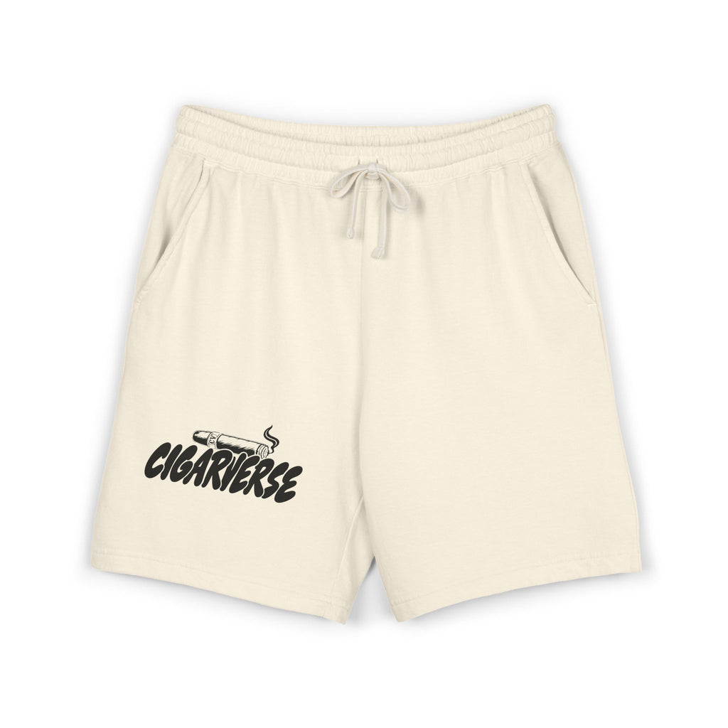 Cigarverse Logo Fleece Sweat Shorts — Lightweight Garment-Dyed Lounge Shorts