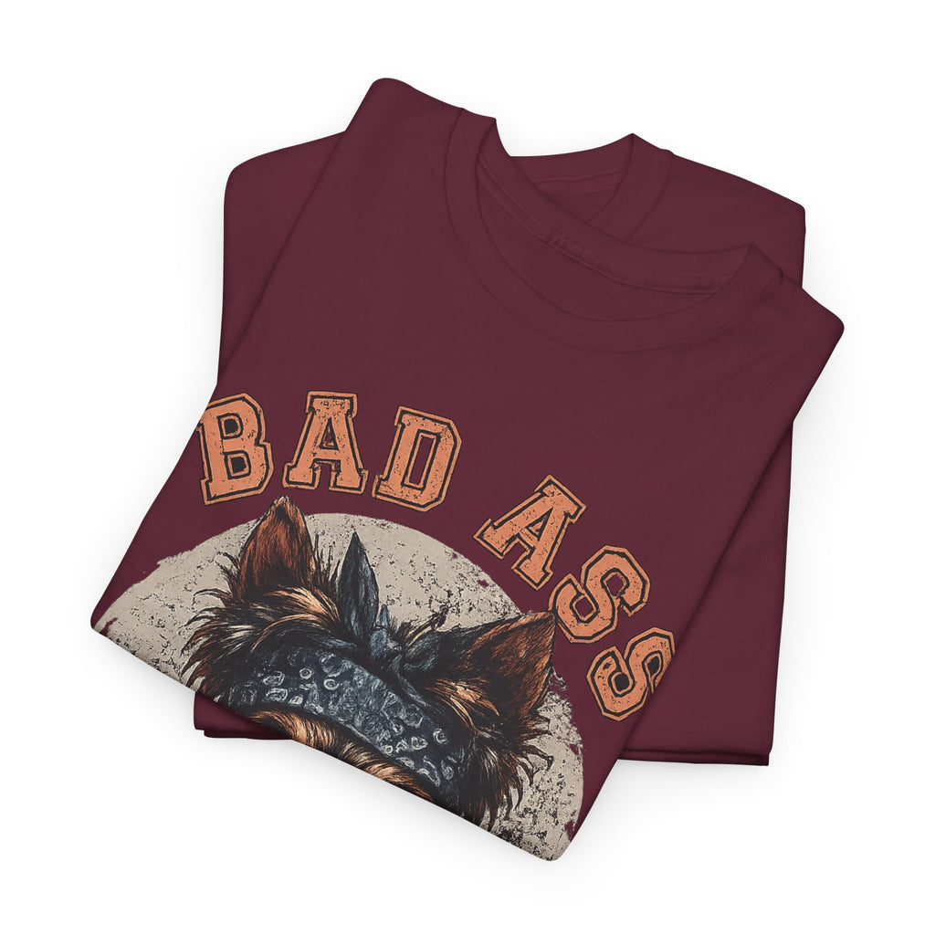 Bad Ass Yorkie Dad T-Shirt — Funny Yorkie Owner Tee