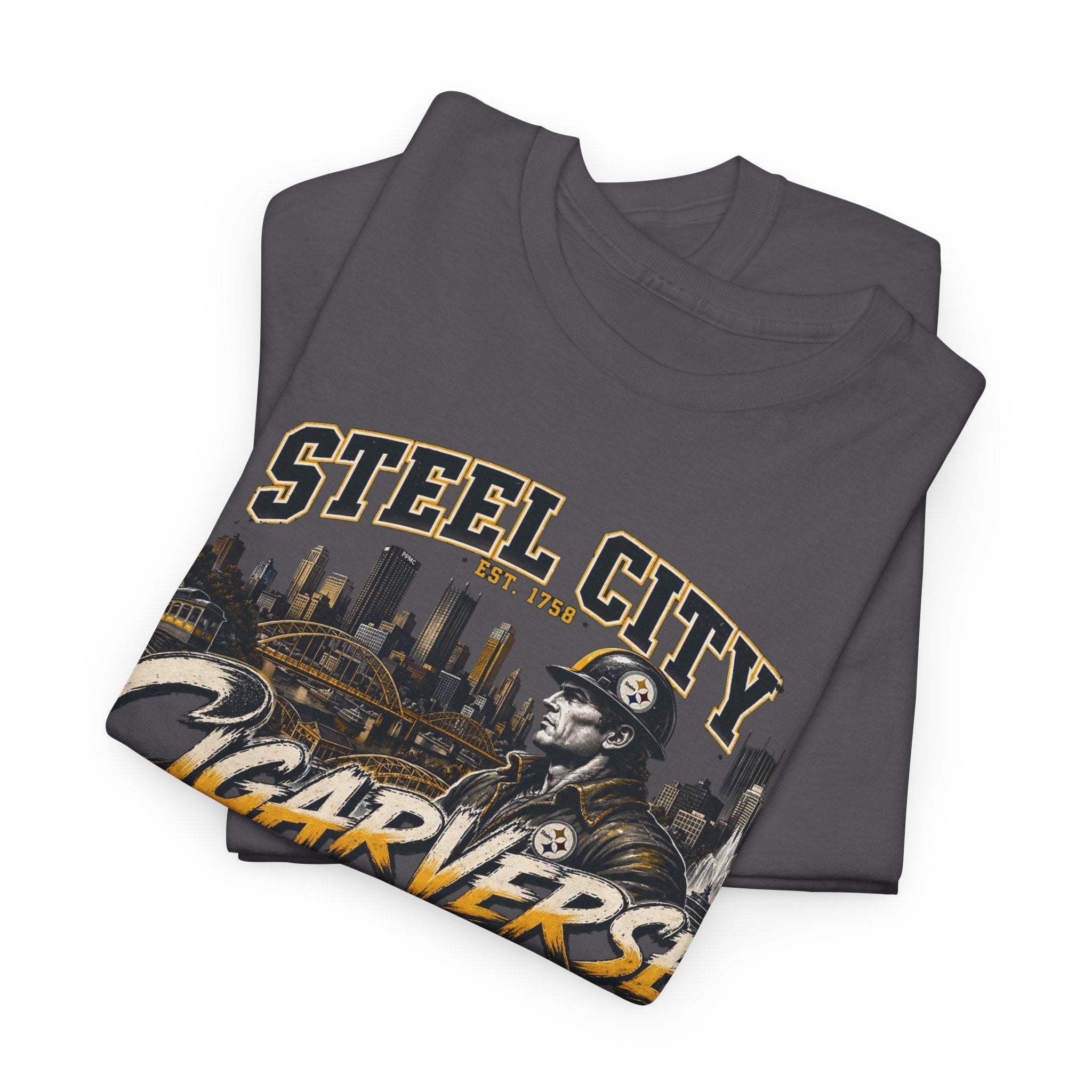 Unisex Steel City Cigarverse Tee — Vintage Skyline Graphic T‑Shirt for Cigar Lovers
