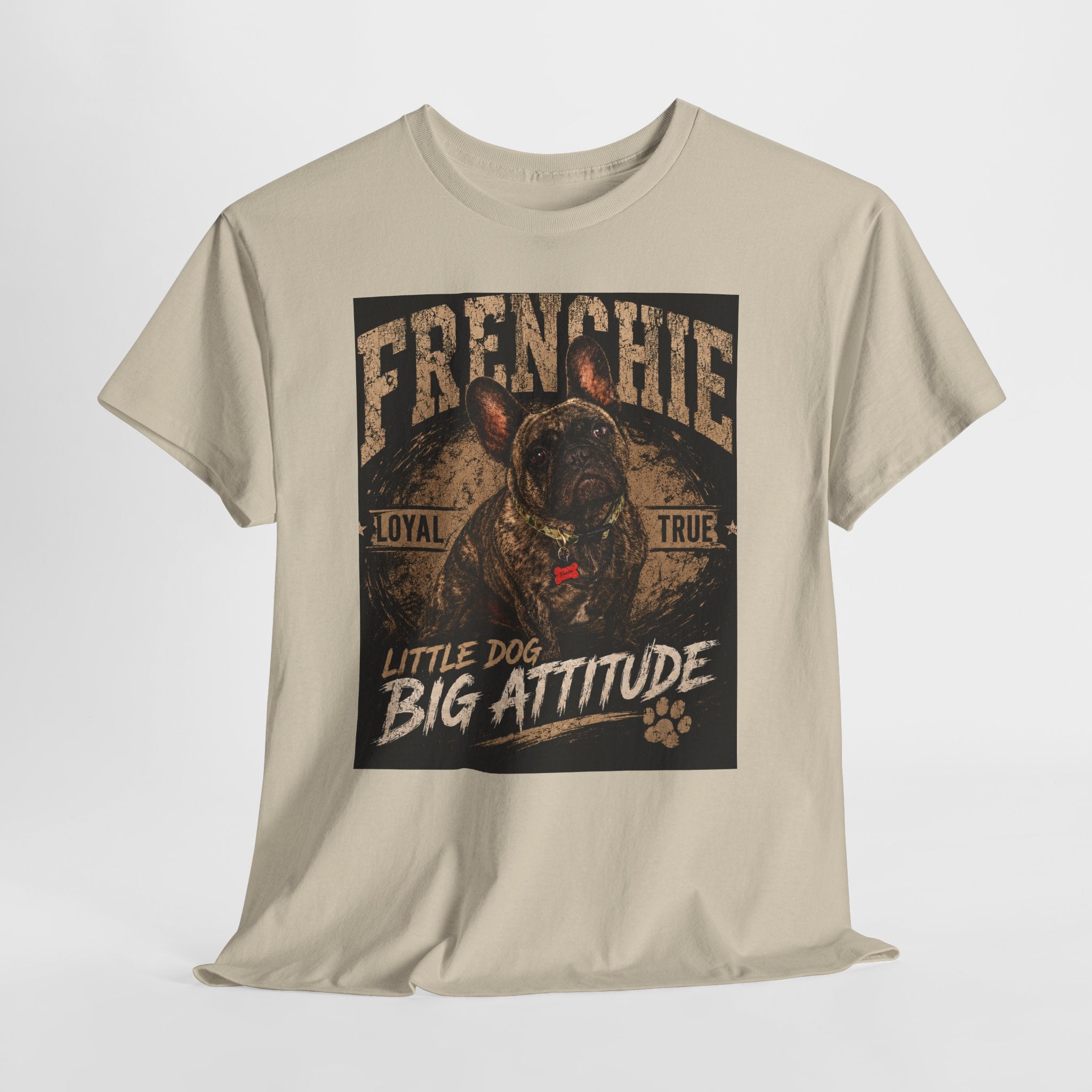 Frenchie Dog T-Shirt - “Little Dog Big Attitude” Retro Graphic Tee