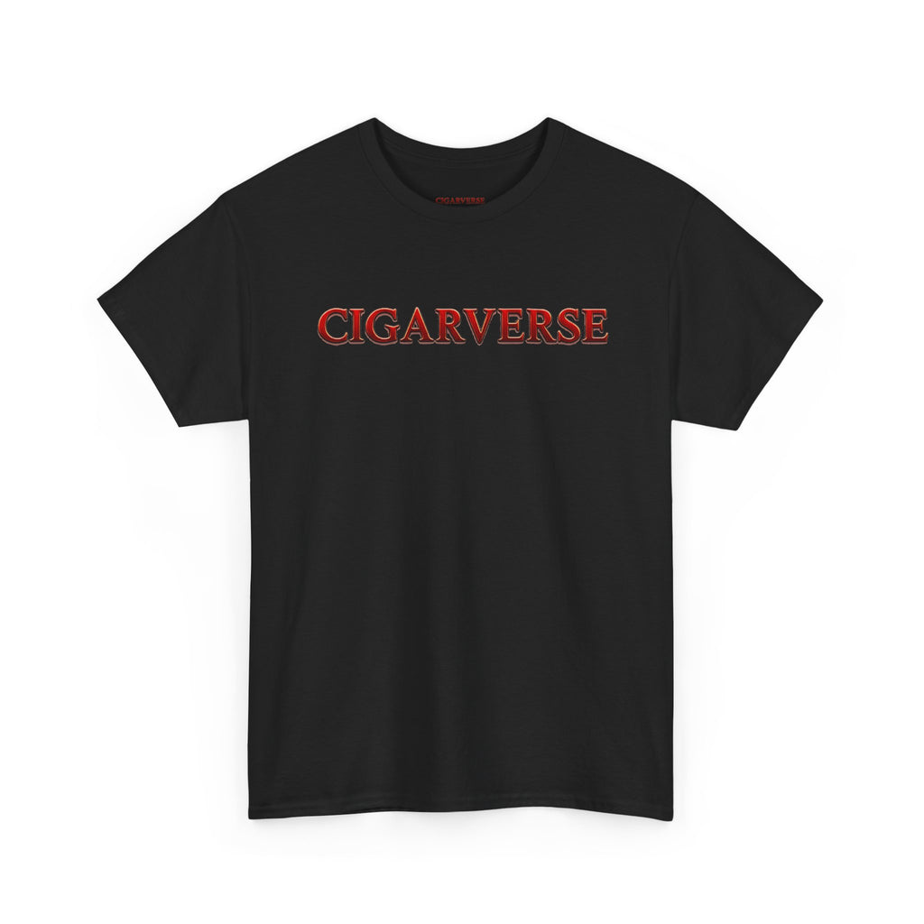 Cigarverse Logo Tee — Vintage Red Embossed Graphic T-Shirt
