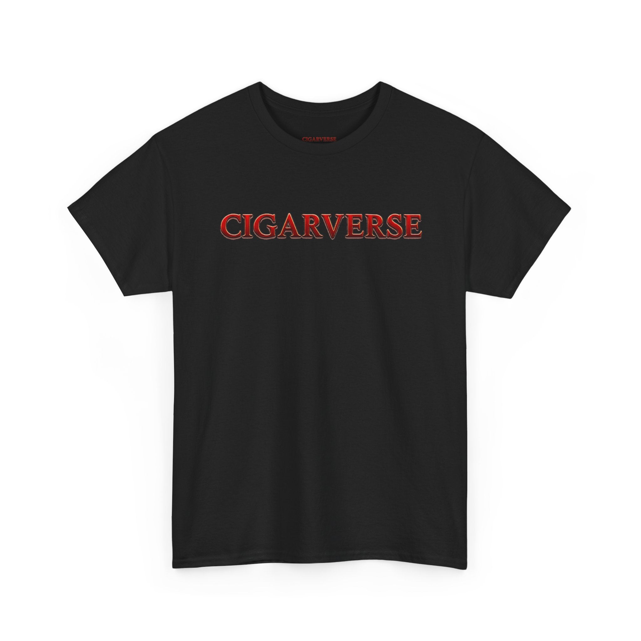 Cigarverse Logo Tee — Vintage Red Embossed Graphic T-Shirt
