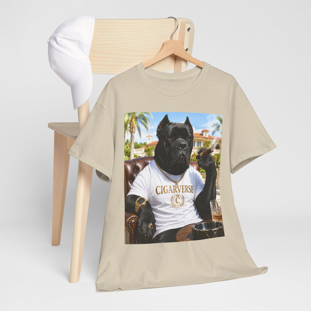 Cigarverse Graphic Tee — Vintage Smoker Dog Artwork